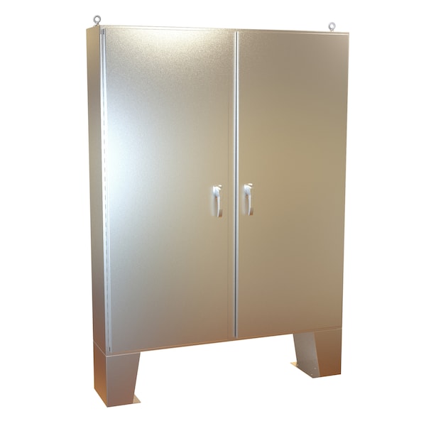 Hammond 3 Point Latch with Padlock Handle Electrical Enclosures, 72.13 in H, 12.69 in D, 60.06 in W HN4FM726012SS - main
